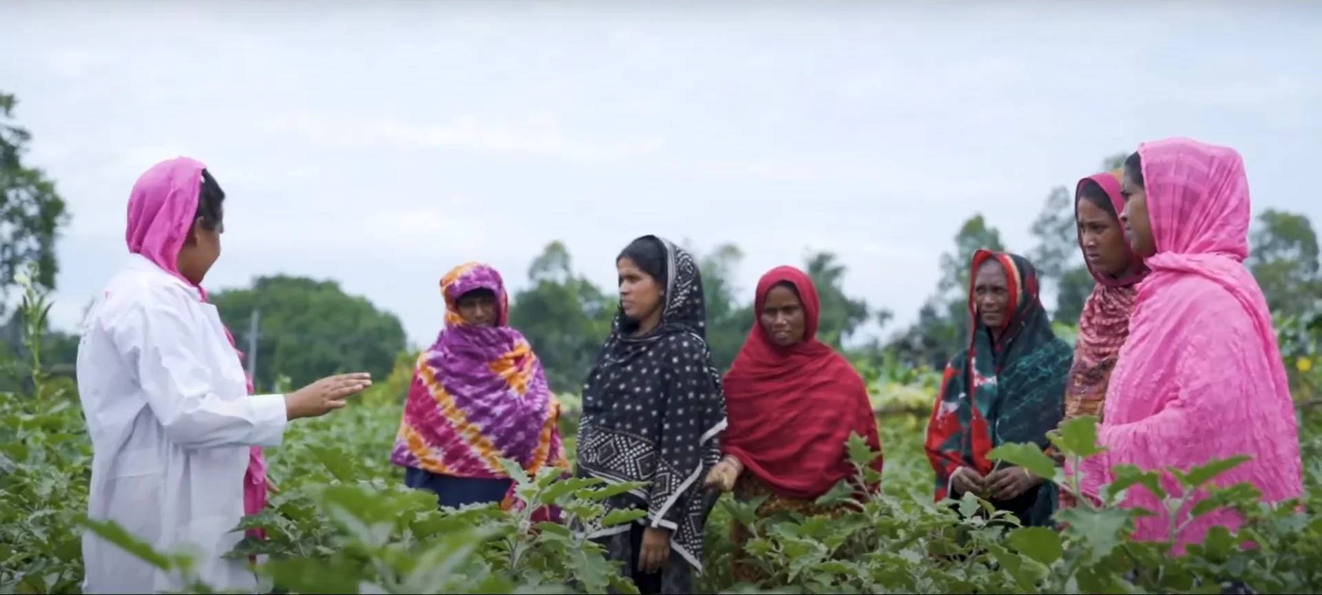 Women's healthcare workshop in a field, aided by crypto donations via SOL, focusing on hygiene, wellbeing, motherhood and self-care for women.