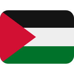 Palestine flag on a green background, symbolizing a crypto donation for Palestine.