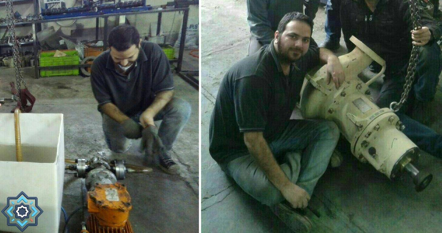Man working with industrial equipment, potentially for vocational training, with his donation processed via ETH. Empowering lives and growing futures through practical skills and tools.