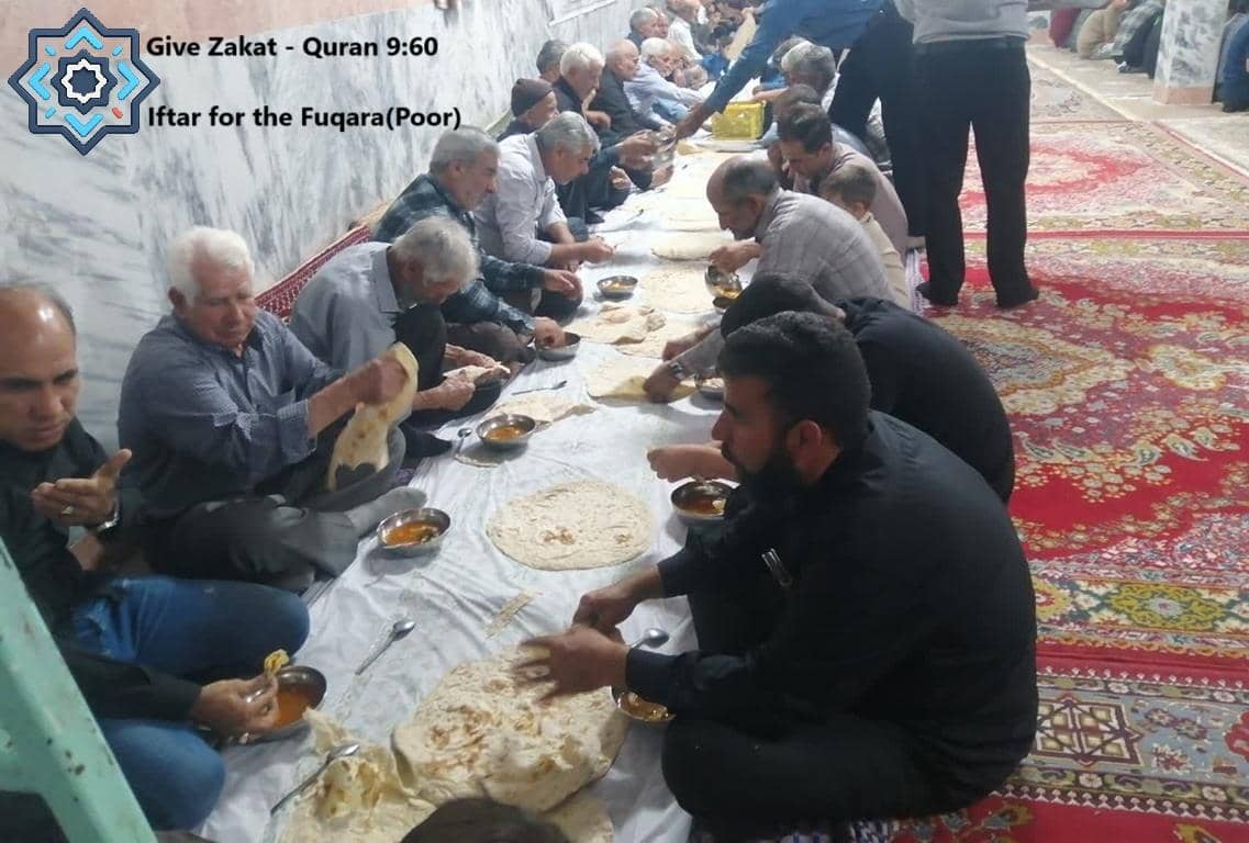 Group of men sharing an Iftar meal, reflecting zakat and crypto donation for the needy. Cardano for humanitarian aid ensures food reaches the poor.