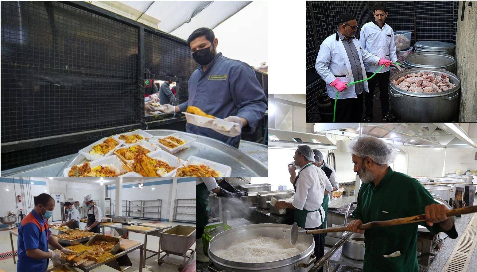 Staff preparing and serving hot meals, a key part of delivering aid with crypto donations like USDT. Shows kitchen hygiene and culinary training in action.
