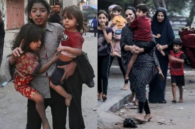 Children and families in distressed conditions, showcasing urgent needs and humanitarian crisis. Crypto donations, like Ethereum, support relief efforts for displaced Palestinians, providing aid and hope.