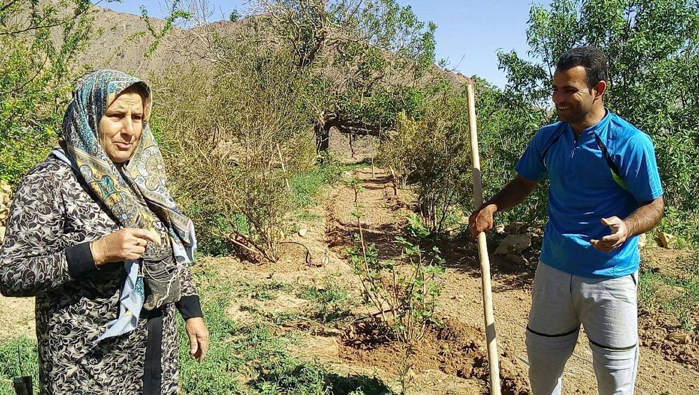 Muhammad and his mother planting trees for orphans