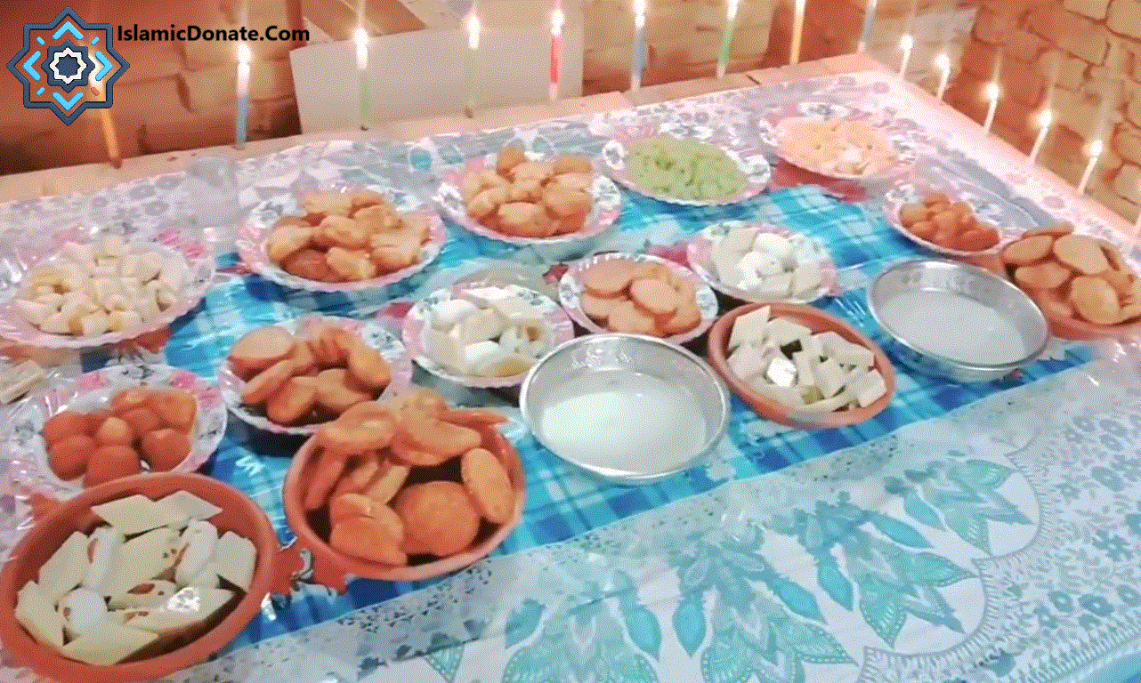 Nazr Imam Jafar Sadiq 22 Rajab Koonday ki Niyaz food includes sweet pastries and kheer, distributed to the needy via crypto donations like XRP.