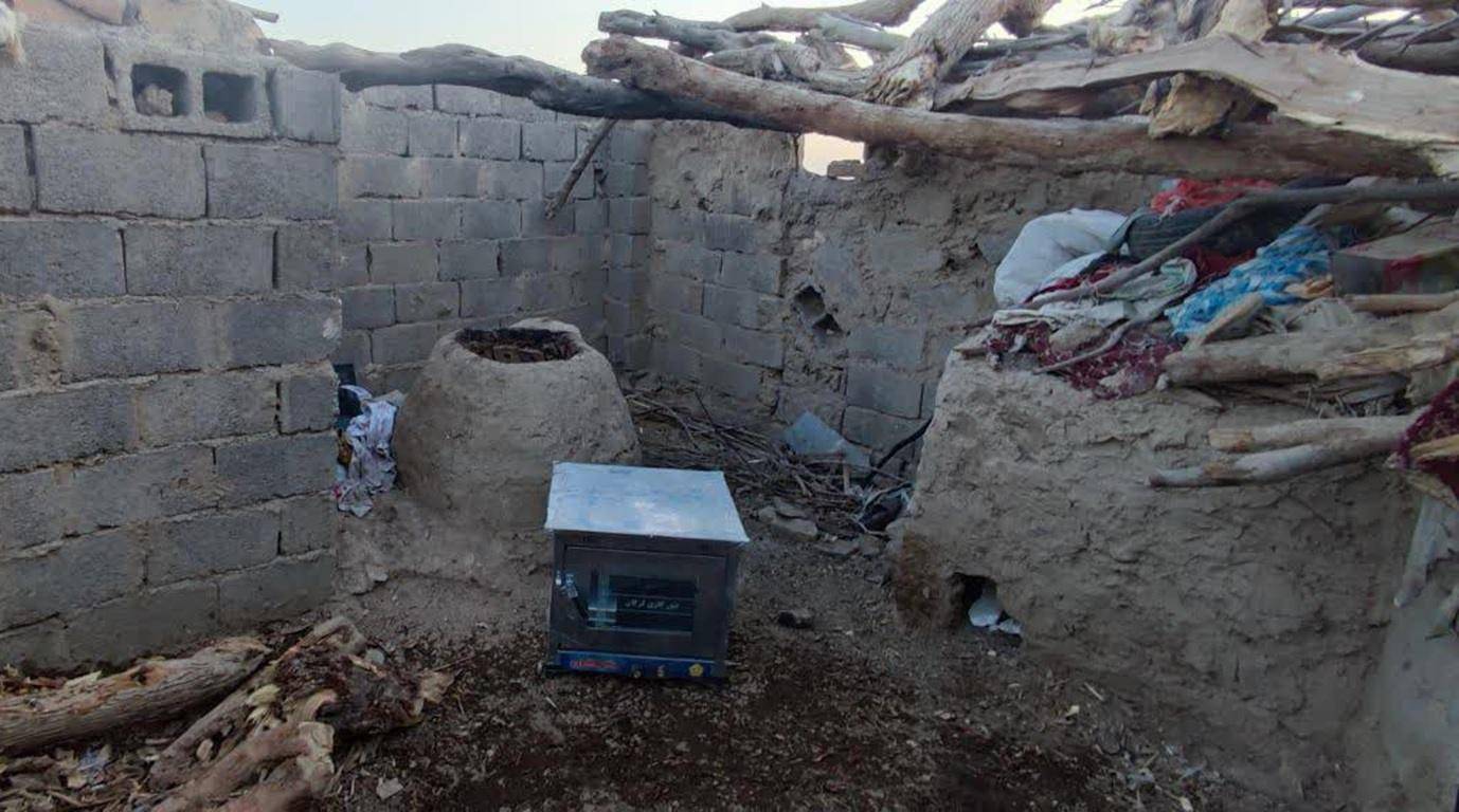 Oven provided by crypto donation to a widow, symbolizing restored dignity and hope, with ETH support.