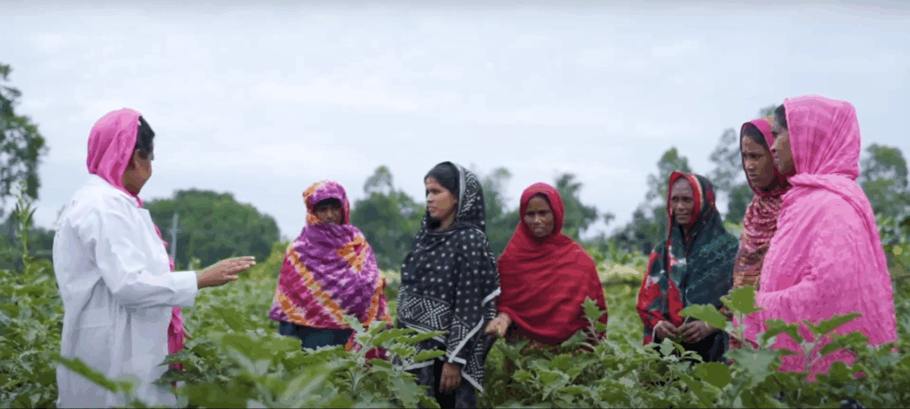 Women's healthcare workshop in a field, aided by crypto donations via SOL, focusing on hygiene, wellbeing, motherhood and self-care for women.