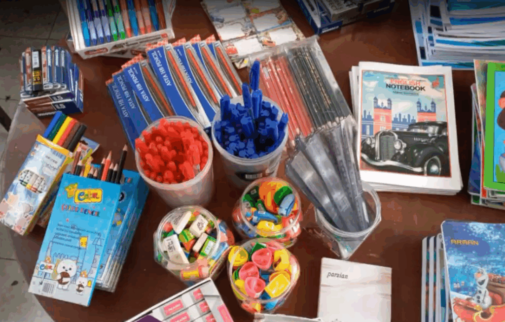 Back to school supplies donated via Ripple (XRP) for 200 orphans, including notebooks, pens, and pencils, enabling education in disadvantaged communities.