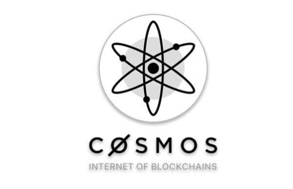 Cosmos logo with atom symbol and text, representing anonymous crypto donations for Islamic charities, now accepting BTC.