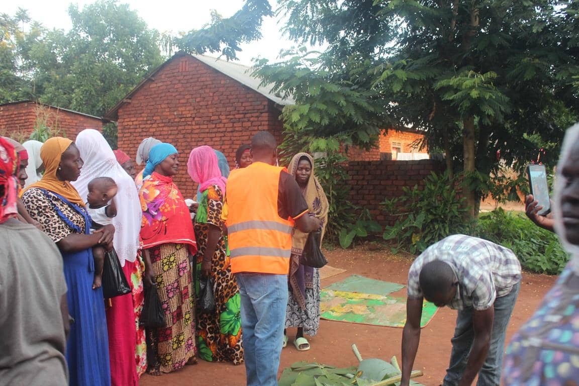 Islamic charity volunteers distribute aid in Africa, supporting the Muslim Ummah with ETH donations.