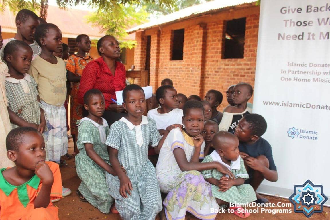 Children in a charitable organization receiving education and aid, supported by crypto donations like BTC. This project provides school programs and lasting benefits.