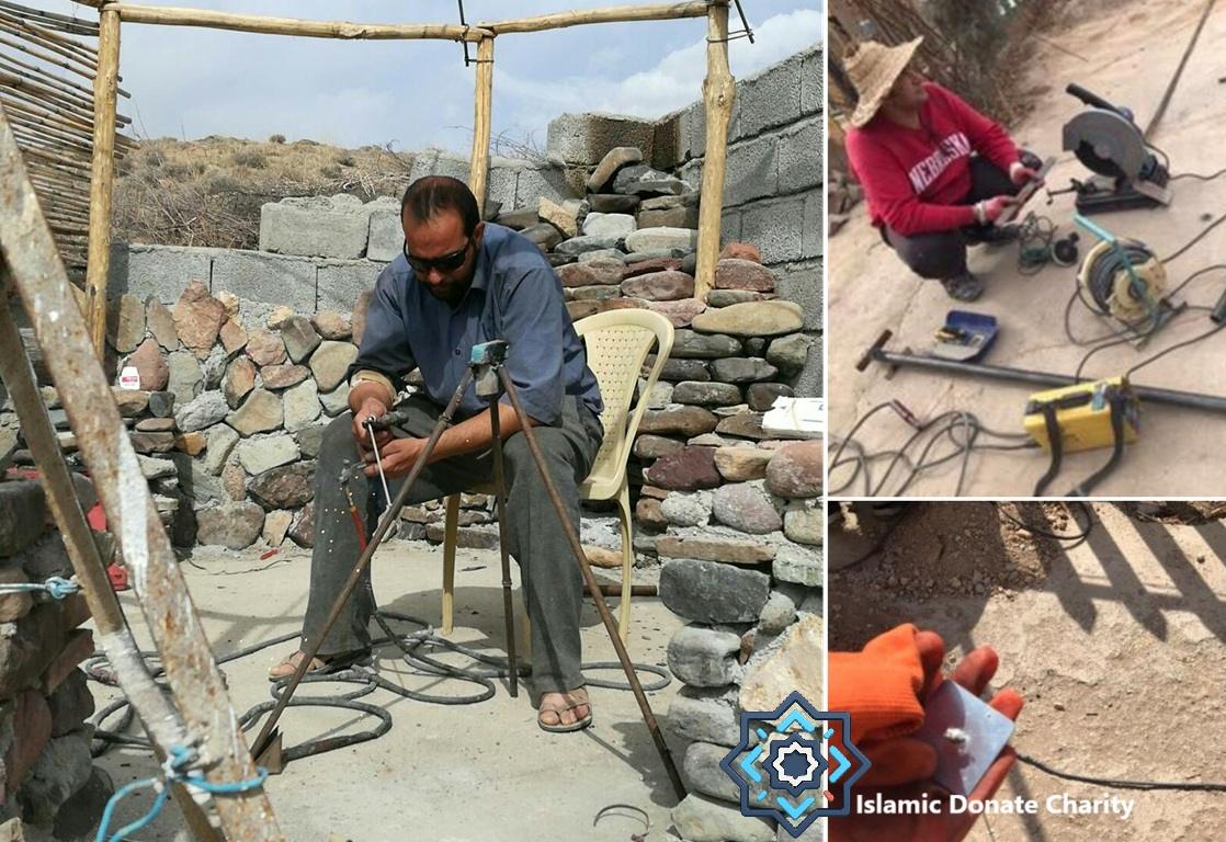 Welder receives training and toolkit from Islamic Donate, enabling him to earn a steady income with crypto donations, empowering his community. Donations are processed via Bitcoin.