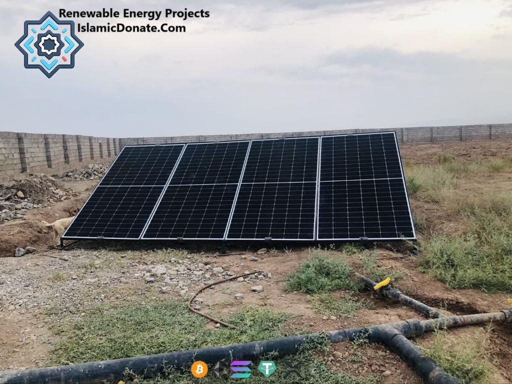 Renewable energy projects using solar panels to fund environmental protection with SOL for Islamic Donate Charity.