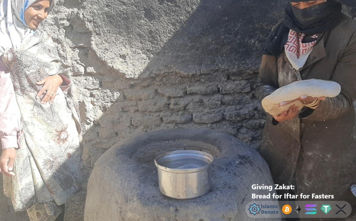 Give Zakat in Ramadan using TRX to bake bread for Iftar for fasters. Giving Zakat: Bread for Iftar for Fasters.