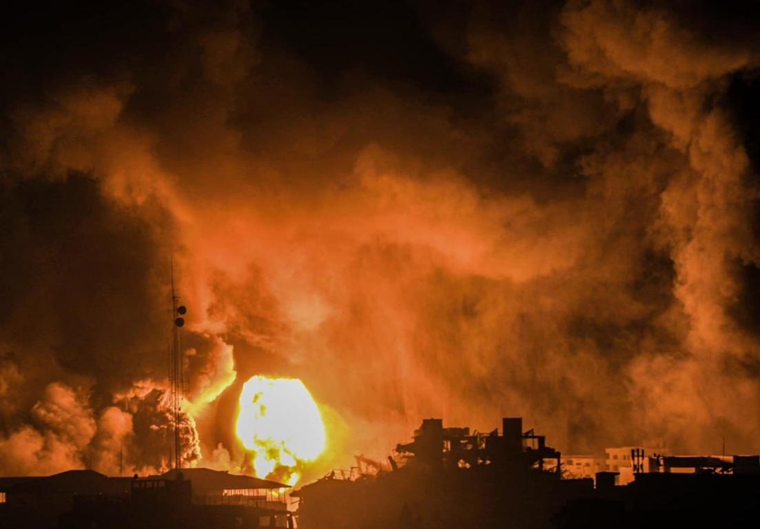 Night explosions destroy buildings, providing urgent aid. Zakat for Palestine relief, support victims with Stablecoin.