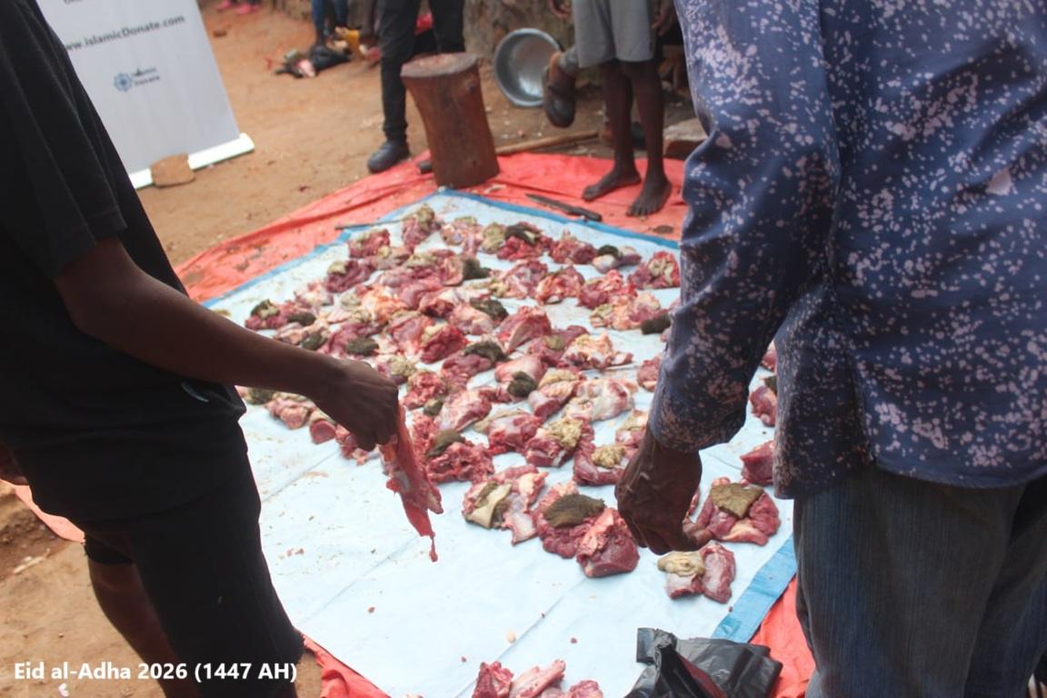 Qurbani crypto donation meat distribution for families in need funded by Ethereum through Islamic charity results.