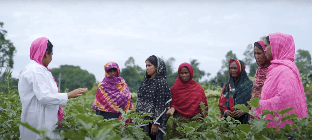 Women's healthcare workshop in a field, aided by crypto donations via SOL, focusing on hygiene, wellbeing, motherhood and self-care for women.