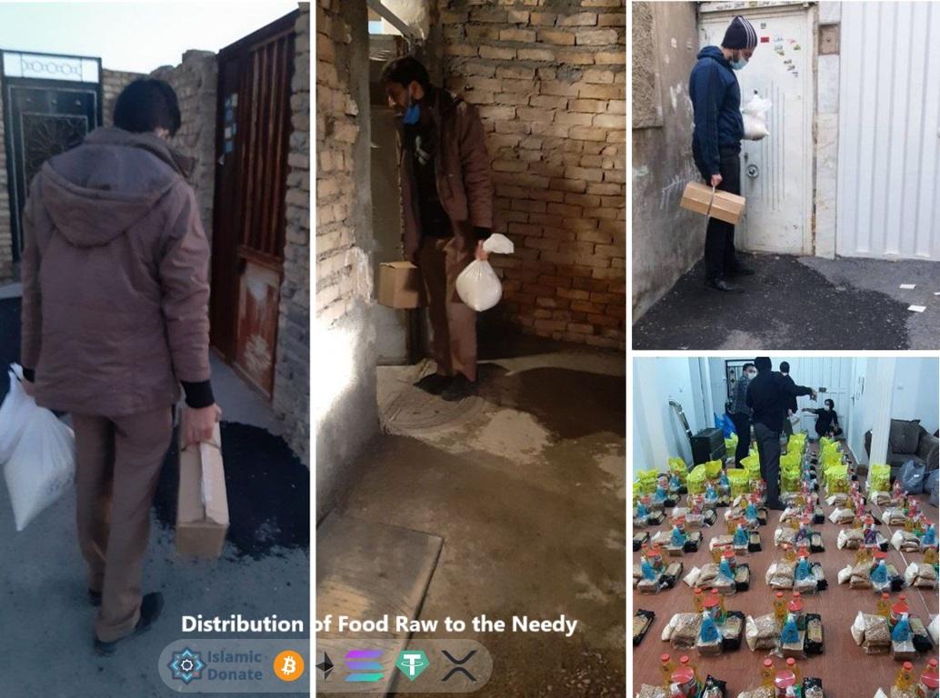 Deliver food packages and distribution of raw food to the needy in refugee camps.