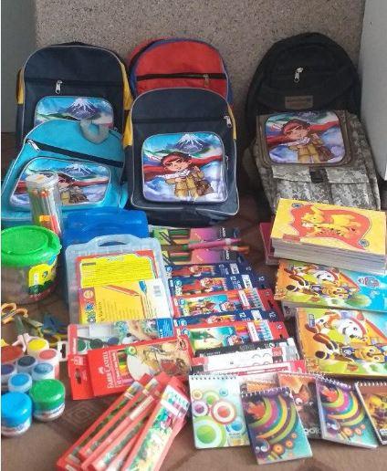 Backpacks and school supplies for 200 orphans sponsored by crypto donations, including BTC, to support education in disadvantaged communities and for a brighter future.