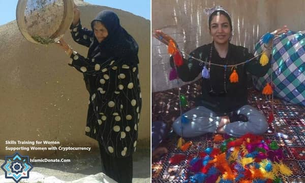 Sponsor Muslim Women Empower Single woman Nonprofit Islamic relief cryptocurrency zakat BTC ETH SOL USDT donation