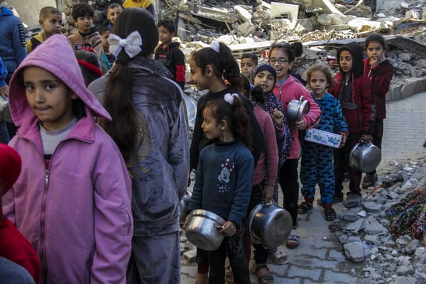 Children Rafah Gaza food donation