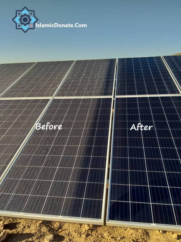 Solar Energy Water-Free Cleaning crypto green project donation BTC ETH SOL USDC cryptocurrency for good