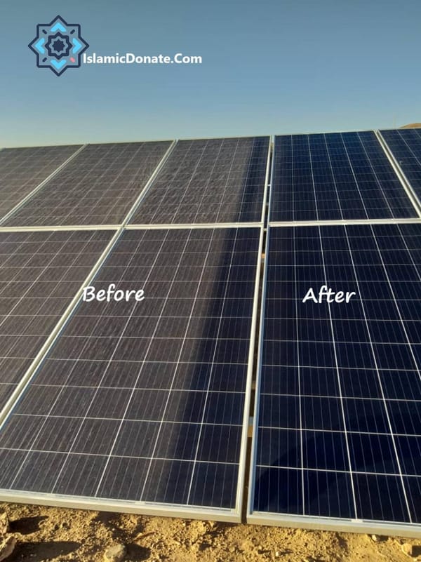 Solar Energy Water-Free Cleaning crypto green project donation BTC ETH SOL USDC cryptocurrency for good